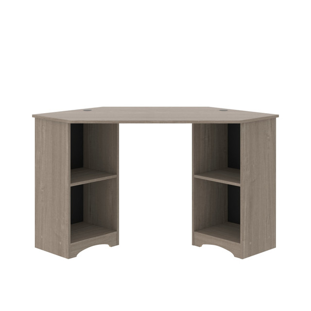 SAUDER WOODWORKING CO. 428239 Sauder Beginnings 54inW Corner Desk With Shelves, Silver Sycamore