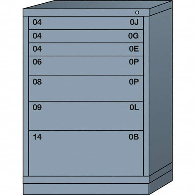 Lyon DDS493030000EIL Standard Counter - Single Drawer Access Steel Storage Cabinet: 30" Wide, 28-1/4" Deep, 44-1/4" High