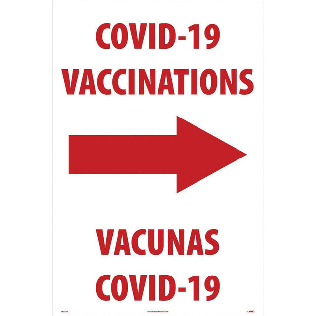 AccuformNMC Sign: Rectangle, "COVID-19 Vaccinations" SFS118C