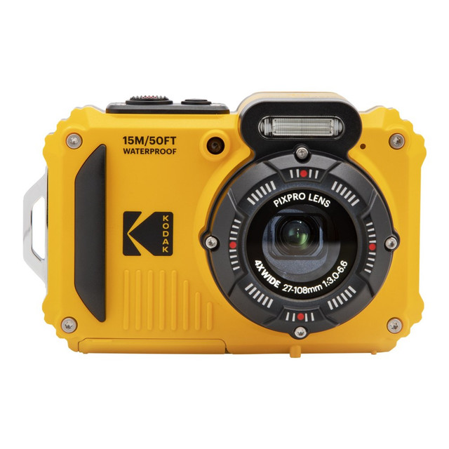 JK IMAGING LTD. WPZ2 Kodak PIXPRO WPZ2 - Digital camera - compact - 16.35 MP - 1080p / 30 fps - 4x optical zoom - Wi-Fi - underwater up to 45 ft - yellow