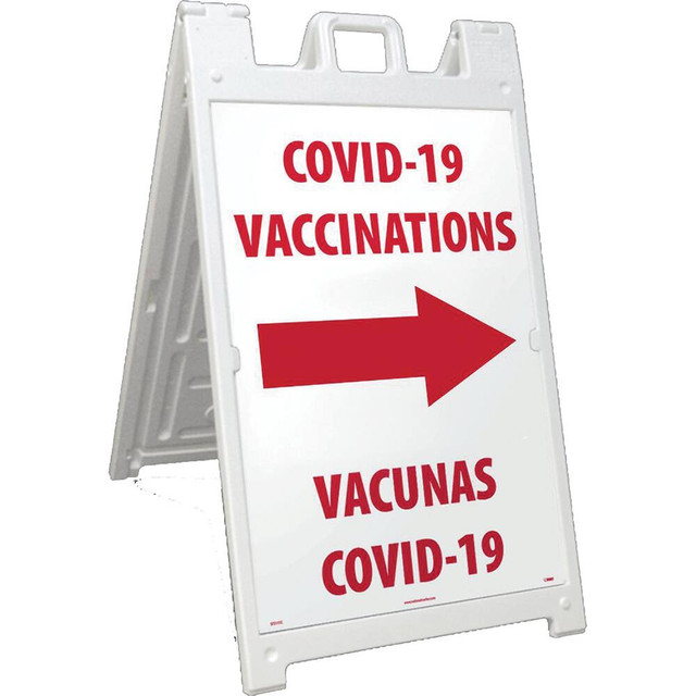 AccuformNMC Sign: Rectangle, "COVID-19 Vaccinations" SFS118CKIT