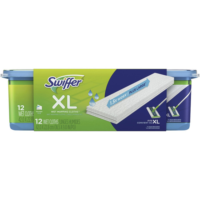 THE PROCTER & GAMBLE COMPANY Swiffer PGC74471  Sweeper XL Wet Mopping Pads, White, Pack Of 12 Pads