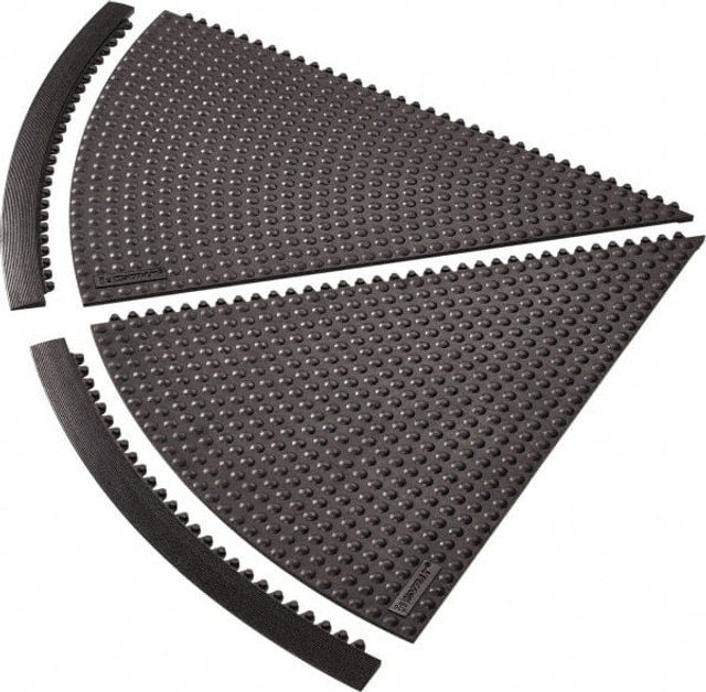 Notrax 435SC045BL Anti-Fatigue Modular Tile Mat: Dry Environment, 36" Length, 28" Wide, 5/8" Thick, Beveled Edge, Black