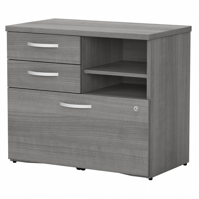 BUSH INDUSTRIES INC. SCF130PGSU Bush Business Furniture Studio C 29-5/7inW x 17inD Lateral File Cabinet With Drawers and Shelves, Platinum Gray, Standard Delivery BUSH INDUSTRIES INC. SCF130PGSU Bush Business Furniture Studio C 29-5/7inW x 17inD Lateral File Cabinet With Drawers and Shelves, Platinum Gray, Standard Delivery