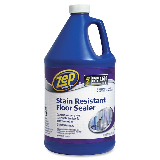 ZEP INC. ZUFSLR128CT Zep Stain-Resistant Floor Sealer - 128 fl oz (4 quart) - 4 / Carton - Blue