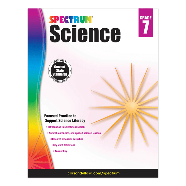 CARSON-DELLOSA PUBLISHING LLC 704620 Carson-Dellosa Spectrum Science Workbook, Grade 7