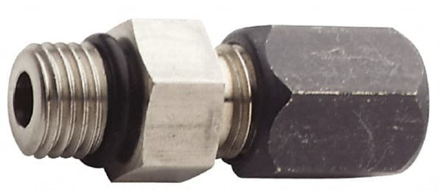 Made in USA F-24-GC Compression Tube Connector: 1-7/8-12" Thread, Compression x Straight Thread O-Ring