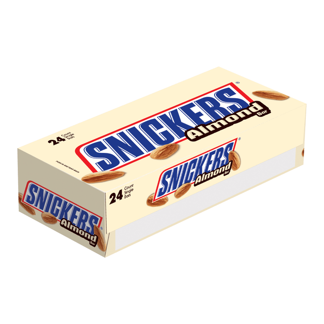 Snickers 209-02448 Almond Bar, 1.76 Oz, Box Of 24 Snickers 209-02448 Almond Bar, 1.76 Oz, Box Of 24