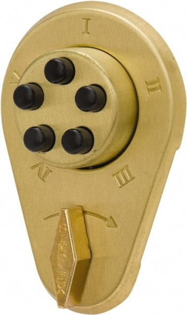 Kaba Access 9040000-04-41 1-3/4 to 2-1/8" Door Thickness, Bright Brass Finish, Mechanical Deadbolt