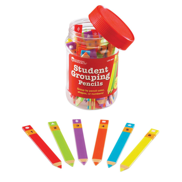 LEARNING RESOURCES, INC. LER0624 Learning Resources Student Grouping Pencils, 1/2in x 4 1/2in, Multicolor, Pack Of 36