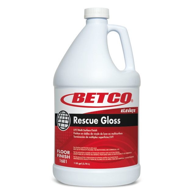 BETCO CORPORATION Betco 16810400  Rescue Floor Finish, Gloss, 128 Oz Bottle, Case Of 4