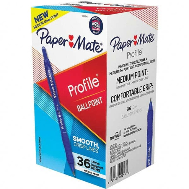 Paper Mate 2095447 Retractable Ball Point Pen: 1 mm Tip, Blue Ink