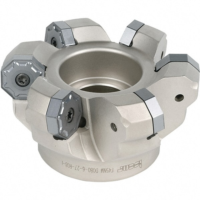 Iscar 3193203 212mm Cut Diam, 60mm Arbor Hole, 5.5mm Max Depth of Cut, 45° Indexable Chamfer & Angle Face Mill