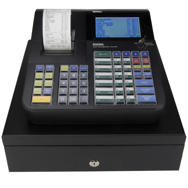 ROYAL CONSUMER INFO PROD 89404R Royal 6000ML Cash Register, Black