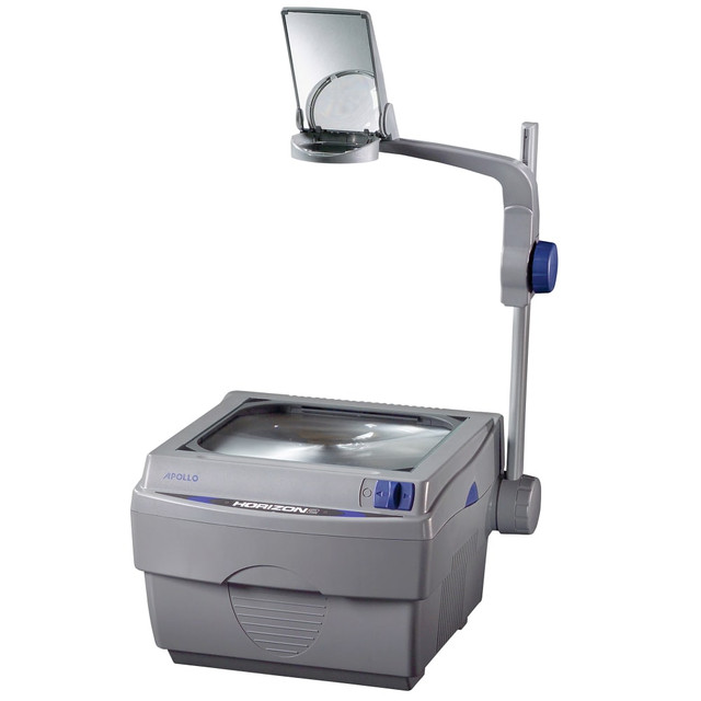 With an easy-to-use and compact design, this Horizon 2 open-head overhead projector allows for convenient handling. The precise edge-to-edge focusing helps keep your presentations clear and crisp.  This overhead projector with an open-head design delivers 2,000 lumens of brightness for superior, uniform light output.  Precise edge-to-edge focusing for consistent presentations time after time.  High-efficiency cooling system offers maximum performance.  Built-in storage area holds a power cord, spare lamp, projector head and post.  Replacement bulbs are sold separately.  Backed by the manufacturers limited lifetime warranty.