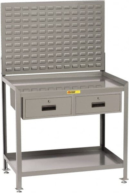 Little Giant. SW-2436-LL-2DR Stationary Workstation: 24" Wide, 36" Deep, 39" High, 2,000 lb Capacity