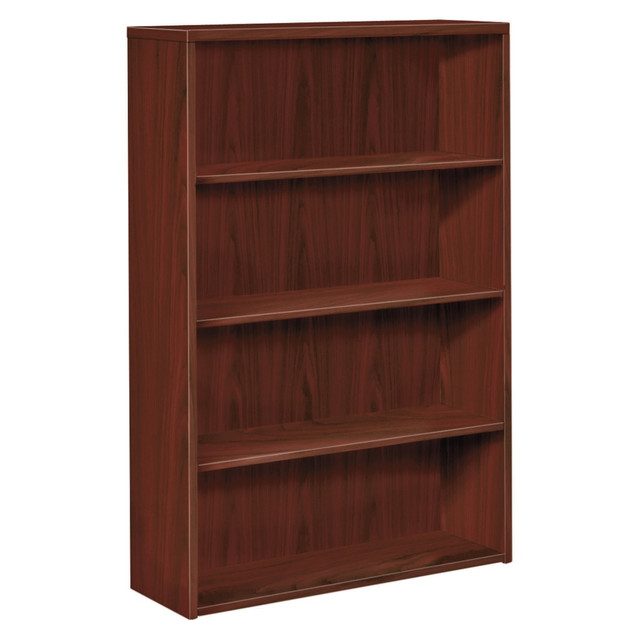 HNI CORPORATION 105534NN HON 10500 58inH 4-Shelf Bookcase, Mahogany HNI CORPORATION 105534NN HON 10500 58inH 4-Shelf Bookcase, Mahogany