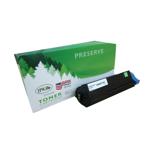 IMAGE PROJECTIONS WEST, INC. IPW Preserve 845-105-ODP  Remanufactured Black High Yield Toner Cartridge Replacement For OKI 45807105, 845-105-ODP