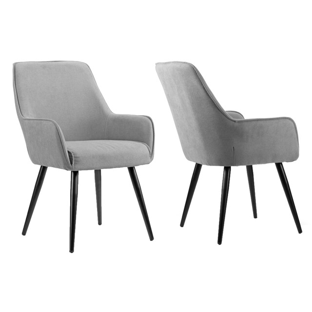 GLAMOUR HOME GHDC-1308  Amir Dining Chairs, Gray, Set Of 2 Chairs