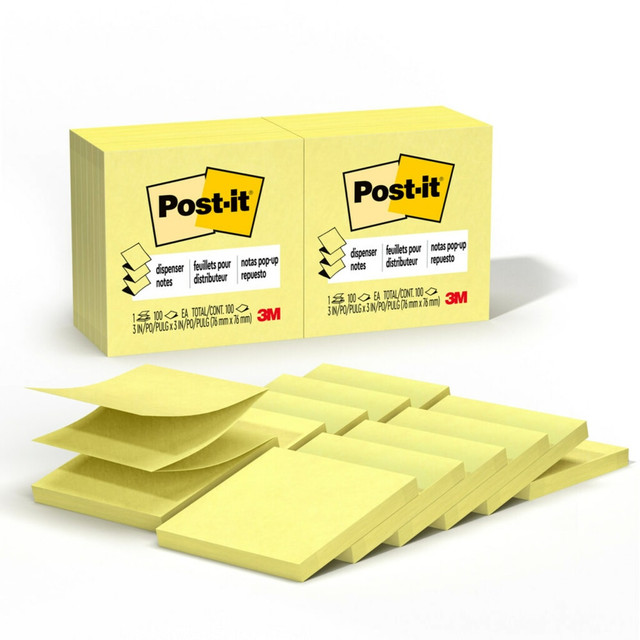 3M CO R330YWPK Post-it Pop Up Notes, 12 Pads, 3 in x 3 in, Clean Removal, School Supplies and Office Products, Sticky Notes for Vertical Surfaces, Monitors, Walls and Windows, Canary Yellow 3M CO R330YWPK Post-it Pop Up Notes, 12 Pads, 3 in x 3 in, Clean Removal, School Supplies and Office Products, Sticky Notes for Vertical Surfaces, Monitors, Walls and Windows, Canary Yellow