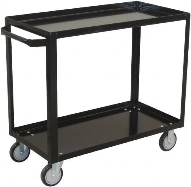Jamco FG136U405BL Shelf Utility Cart: 33" OAH, Steel, Black