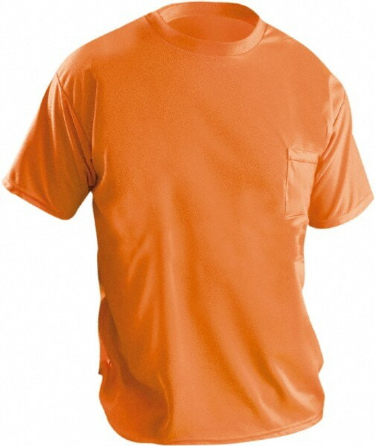 OccuNomix LUX-XSSPB-O4X Work Shirt: High-Visibility, 4X-Large, Polyester, High-Visibility Orange