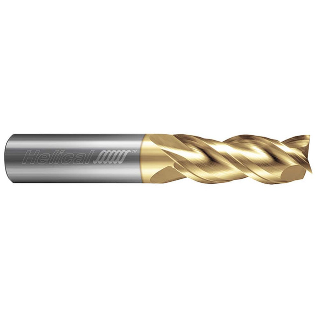 Helical Solutions 48061 Square End Mill: 3/16" Dia, 1" LOC, 3 Flute, Solid Carbide