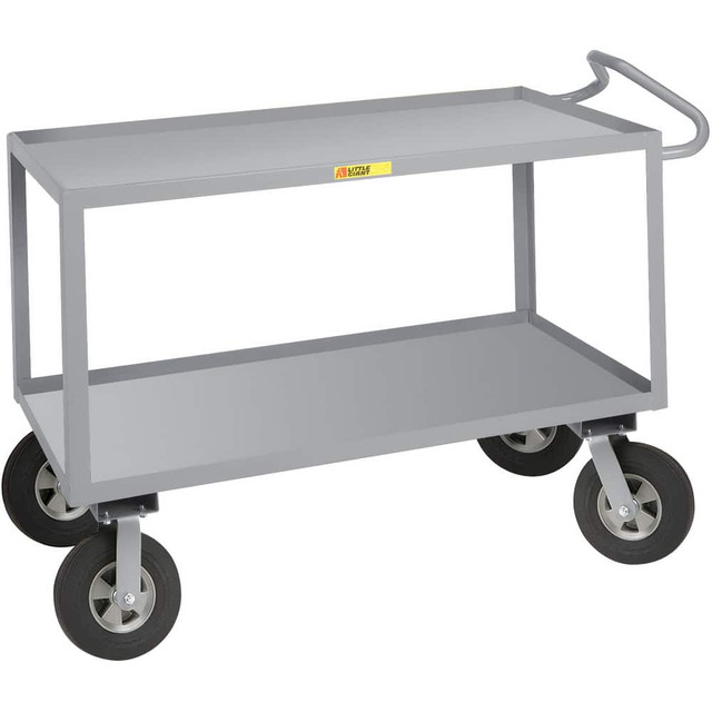 Little Giant. ENGLF-3048-10SR Carts; Cart Type: Ergonomic Handle Instrument Cart ; Caster Type: 2 Rigid; 2 Swivel ; Brake Type: No Brake ; Width (Inch): 30 ; Assembly: Comes Assembled ; Wheel Diameter: 10in