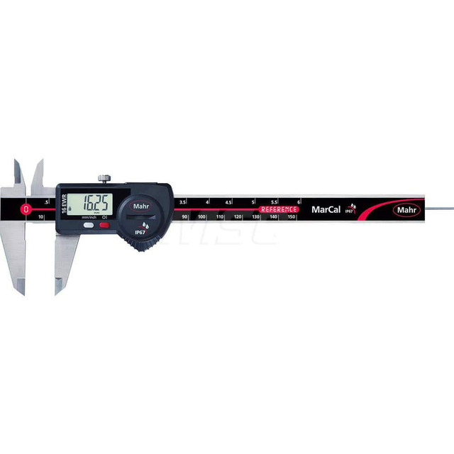 Mahr 4103065KAL Electronic Caliper: 0 to 6", 0.0005" Resolution, IP67