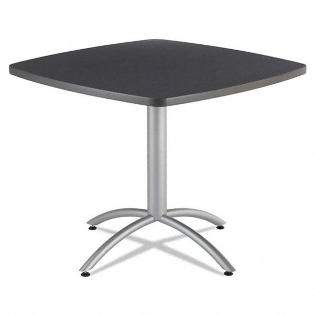 ICEBERG ICE65618 Breakroom Table: Graphite Granite Table Top, 36" OAL, 36" OAW, 30" OAH