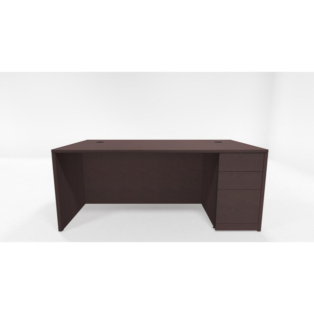 Hon HON105895RNN Desk: Woodgrain Laminate, Mahogany