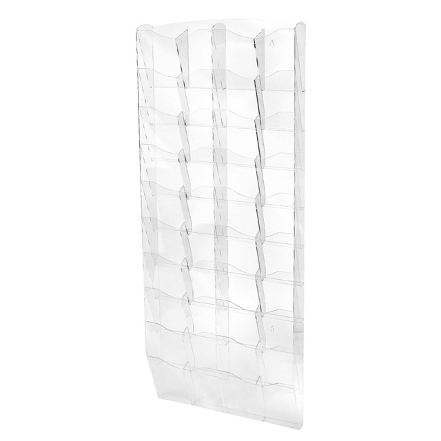 ADIR CORP. ADI640-5120-CLR Alpine Hanging Magazine Rack With Adjustable Pockets, 51inH x 20inW x 4inD, Clear