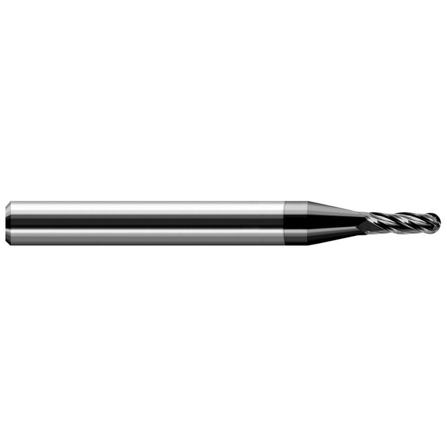 Harvey Tool 74199-C4 Ball End Mill: 0.25" Dia, 0.75" LOC, 2 Flute, Solid Carbide