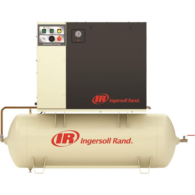 Ingersoll-Rand 18003376 Stationary Electric Air Compressors; Compressor Style: Simplex ; Input Voltage: 230 ; Frequency: 230 ; Phase: 3 ; Tank Style: Horizontal ; Tank Size: 80.00