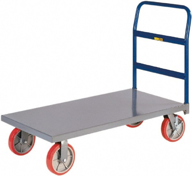 Little Giant. NBB-3660-8PYBK Platform Truck: 3,600 lb Capacity, Steel Deck, 60" Long, 11" High