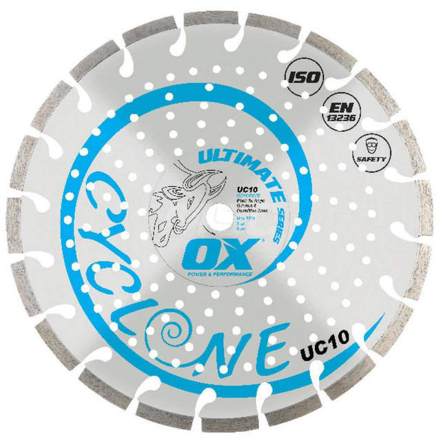 Ox Tools OX-UC10-7 Wet & Dry Cut Saw Blade: 7" Dia, 5/8 & 7/8" Arbor Hole