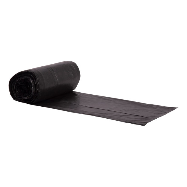 HERITAGE TRAVELWARE LTD Z8048EK R01 Heritage High-Density Can Liners, 45 Gallons, Black, 25 Liners Per Pack, Case Of 8 Packs