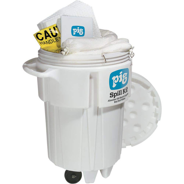 New Pig KIT441-WH Spill Kits; Kit Type: Oil Based Liquids Spill Kit; Container Type: Overpack; Absorption Capacity: 52 gal; Color: White; Portable: Yes; Capacity per Kit (Gal.): 52 gal