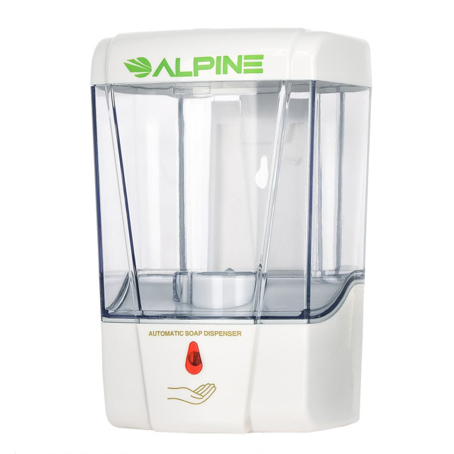 ADIR CORP. 432-1-WHI Alpine Commercial Automatic Touch-Free Liquid Soap And Gel Hand Sanitizer Dispenser, White