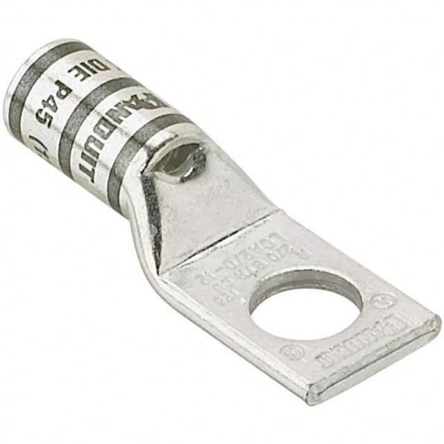 Panduit LCA1/0-12-X Rectangle Ring Terminal: Non-Insulated, 1/0 AWG, Compression Connection