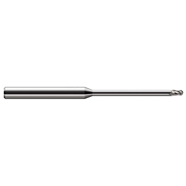 Harvey Tool 49235 Ball End Mill: 0.035" Dia, 0.052" LOC, 3 Flute, Solid Carbide