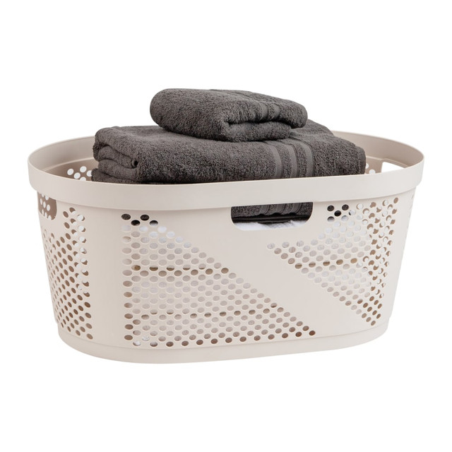 EMS MIND READER LLC HHAMP40-IVO Mind Reader 40L Laundry Basket Clothes Hamper, 23inL x 14.5inW x 10.5inH, Ivory EMS MIND READER LLC HHAMP40-IVO Mind Reader 40L Laundry Basket Clothes Hamper, 23inL x 14.5inW x 10.5inH, Ivory
