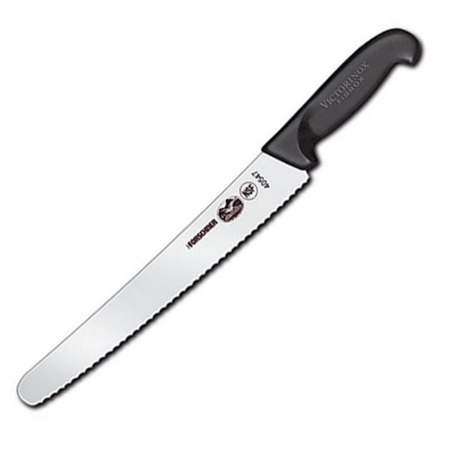 TRG - SWISS GEAR 47547 Victorinox Serrated Bread Knife, 10-1/4in, Black Handle