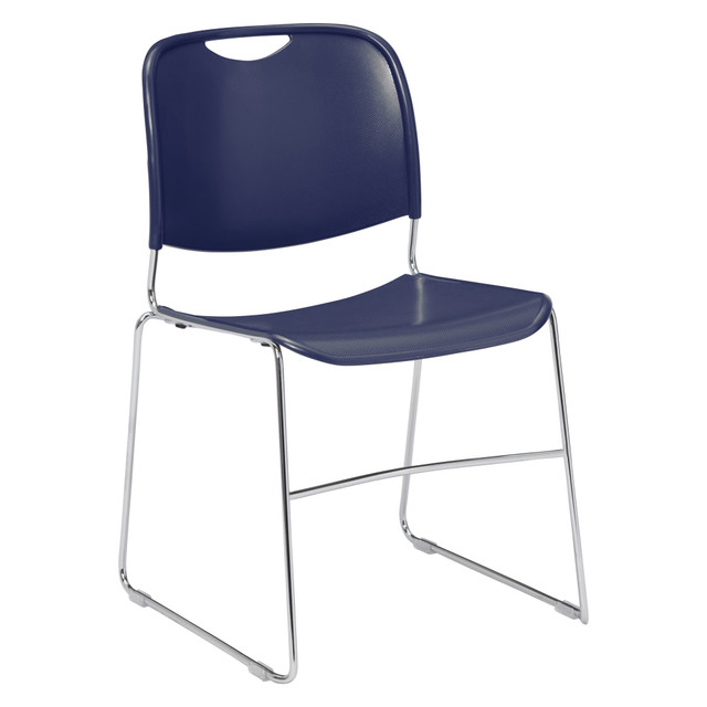 NATIONAL PUBLIC SEATING CORP 8505 National Public Seating 8500 Plastic Stacking Chair, Blue/Chrome NATIONAL PUBLIC SEATING CORP 8505 National Public Seating 8500 Plastic Stacking Chair, Blue/Chrome