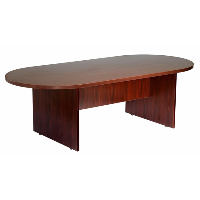 NORSTAR OFFICE PRODUCTS INC. N136-M Boss Office Products 95inW Wood Race Track Conference Table, Mahogany NORSTAR OFFICE PRODUCTS INC. N136-M Boss Office Products 95inW Wood Race Track Conference Table, Mahogany