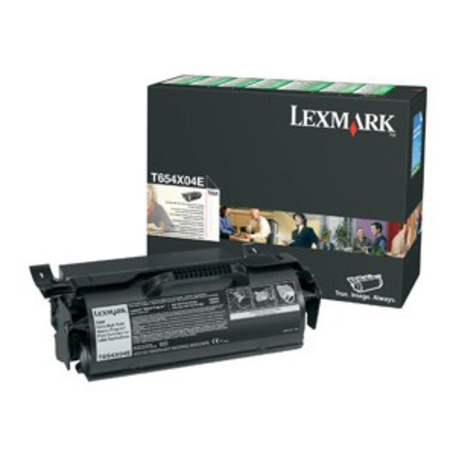 LEXMARK INTERNATIONAL, INC. Lexmark T654X04A  T654X04A Black High Yield Return Program Toner Cartridge