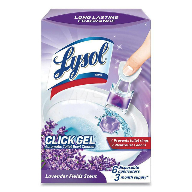 Lysol RAC89060CT Bathroom, Tile & Toilet Bowl Cleaners; Product Type: Toilet Bowl Cleaner ; Form: Solid; Gel ; Container Type: Box ; Scent: Lavender Fields ; Application: Toilet & Urinal Cleaner ; Primary Chemical: Glycerin