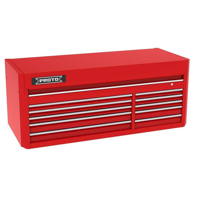 Proto J556627B-10RD Bases & Risers & Add-Ons; Load Capacity (Lb.): 2200 ; For Use With: Top Chest ; Overall Height (Inch): 27 ; Material: Steel ; Color: Red ; Number Of Drawers: 10.000