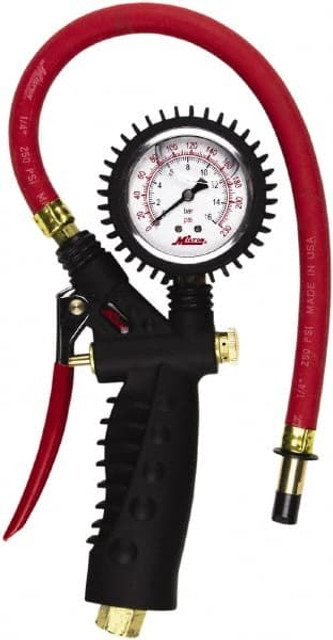 Milton S-574A 0 to 230 psi Dial Straight Tire Pressure Gauge