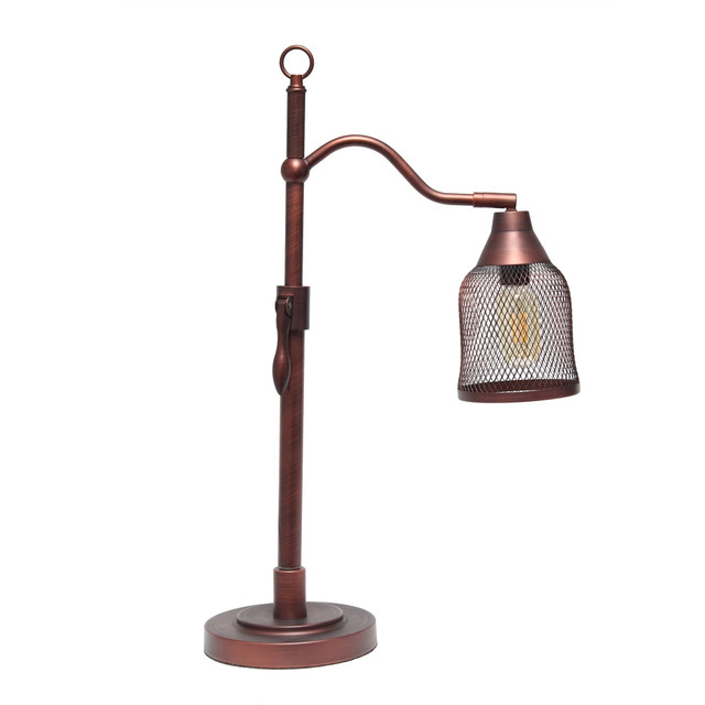 ALL THE RAGES INC Lalia Home LHT-5029-RB  Vintage Arched Table Lamp, 25inH, Red Bronze
